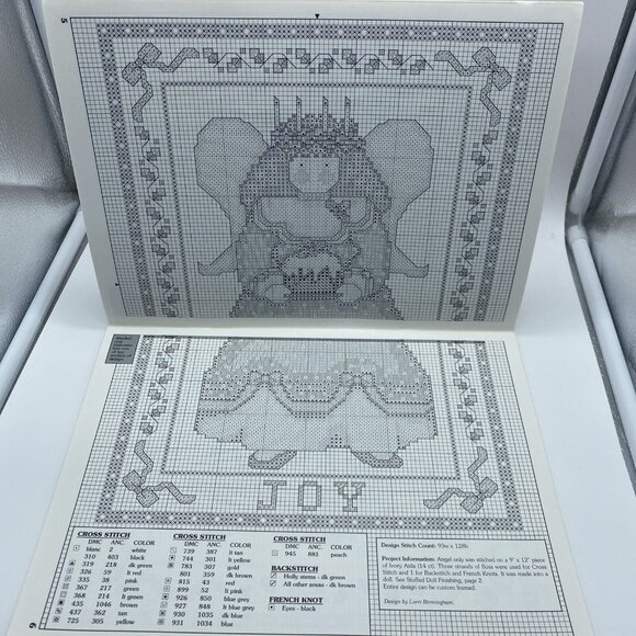 Angels Galore Cross Stitch Pattern Book 38 Designs Leisure Arts 2960 Vintage - Picture 7 of 13